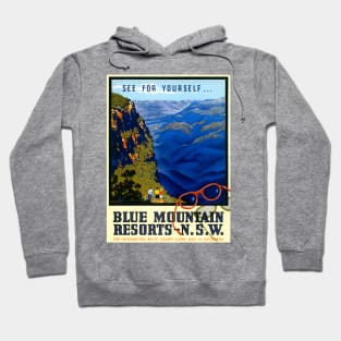 Vintage Travel Poster Australia Blue Mountains Hoodie